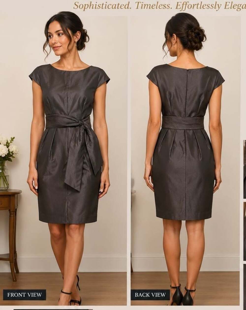 Alex Evenings Pleated Sash Dress Set